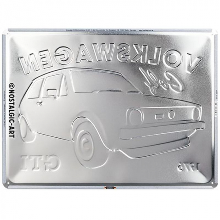 Blechschild Volkswagen Golf GTI 3